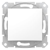 Фото Одноклавишный выключатель проходной Schneider Electric Sedna белый