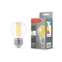Фото LED лампа TITANUM Filament G45 4W E27 4100K 25525