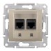 Ещё фото Розетка двойная компьютерная rj45 stp 5e Schneider Electric Sedna титан