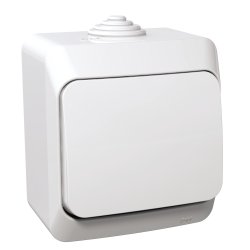 Переключатель накладной 1-клавишный SCHNEIDER ELECTRIC CEDAR PLUS, ip44, белый