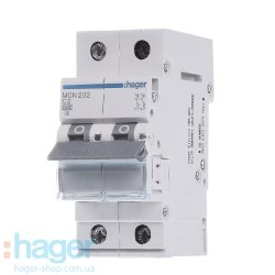 Автоматичний вимикач 2P 6kA C-2A 2M Hager