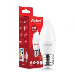 Светодиодная лампа Vestum C37 8W 3000K 220V E27 1-VS-1310