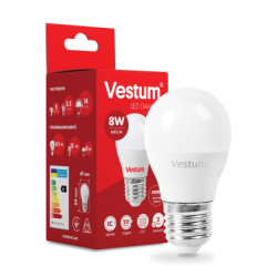 Светодиодная лампа Vestum G45 8W 4100K 220V E27 1-VS-1209