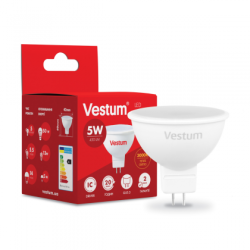 Светодиодная лампа Vestum MR16 6W 3000K 220V GU10 1-VS-1505