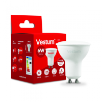 Фото Светодиодная лампа Vestum MR16 6W 4100K 220V GU10 1-VS-1506