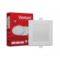 Фото Квадратный светодиодный врезной светильник Vestum 3W 4000K 220V 1-VS-5201