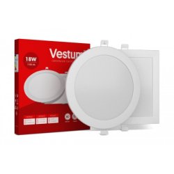 Круглый светодиодный врезной светильник Vestum 18W 6000K 220V 1-VS-5110