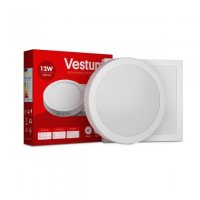 Фото Круглый светодиодный накладной светильник Vestum 12W 6000K 220V 1-VS-5306