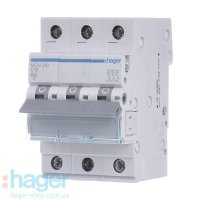 Фото Автоматический выключатель 3P 6kA C-10A 3M Hager Электробаза