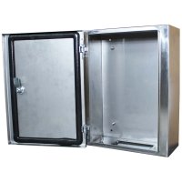 Фото Бокс монтажный BW нержавеющая сталь t=1,0 AISI 430 (техническая) – (250х400х250) IP66 У1 без панели, металл. замок