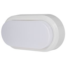 Світильник світлодіодний вологозахищений e.LED.oval.12.6500.white, 12Вт, 6500К, IP54, білий