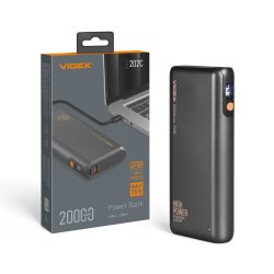 Повербанк 20000mAh VIDEX VPB-202C 75W Black 28501