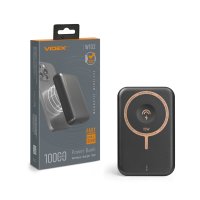 Фото Повербанк з бездротовою зарядкою 10000mAh VIDEX VPB-W102 PD20W Grey 28500