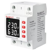 Фото Реле контроля напряжения и тока однофазное 63А e.control.pro.vc63 Электробаза