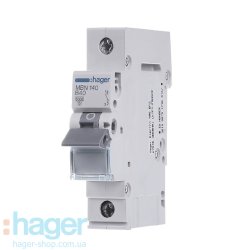 Автоматический выключатель 1P 6kA B-40A 1M Hager