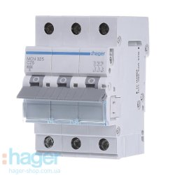 Автоматичний вимикач 3P 6kA C-25A 3M Hager