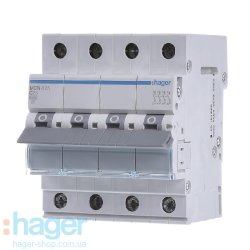 Автоматичний вимикач 4P 6kA C-25A 4M Hager
