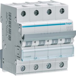 Автоматичний вимикач 4P 6kA C-63A 4M Hager