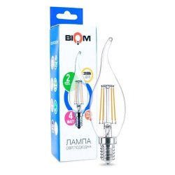 Лампы BIOM Filament 4Вт C35 LT E14  теплий білий
