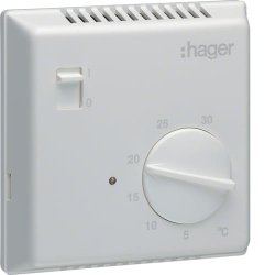 Термостат биметаллический, ручное ВКЛ/ИК 230В/ 10А, контакт - НВ Hager