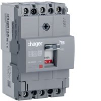 Фото Автоматы hager x160, In=100A, 3p, 18kA, Tfiks./Mfiks.