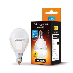 Лампа LED VIDEX G45 7W E14 4100K 220V