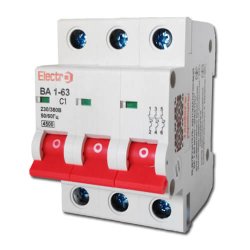Автоматический выключатель ВА 1-63 3П/1А, С 4,5кА Electro