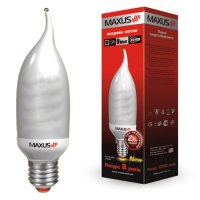 Фото Лампа энергосберегающая Tail Candle 9W 4100К, E14 MAXUS