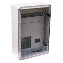 Шкаф ударопрочный из АБС-пластика e.plbox.400.500.175.3f.6m.tr, 400х500х185мм, IP65 с прозрачными дверей