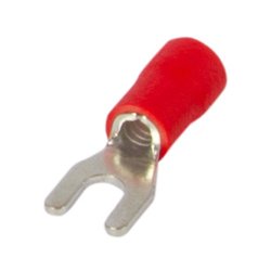 Наконечник вилочный кабельный изолированный 0.5-1.5 мм.кв., красный e.terminal.stand.sv.1,25.3,2.red
