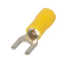 Наконечник вилочный кабельный изолированный 0.5-1.5 мм.кв., желтый e.terminal.stand.sv.1,25.3,2.yellow