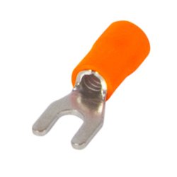 Наконечник кабельний вилковий ізольований 1.5-2.5 мм.кв., помаранчевий e.terminal.stand.sv.2.5.orange