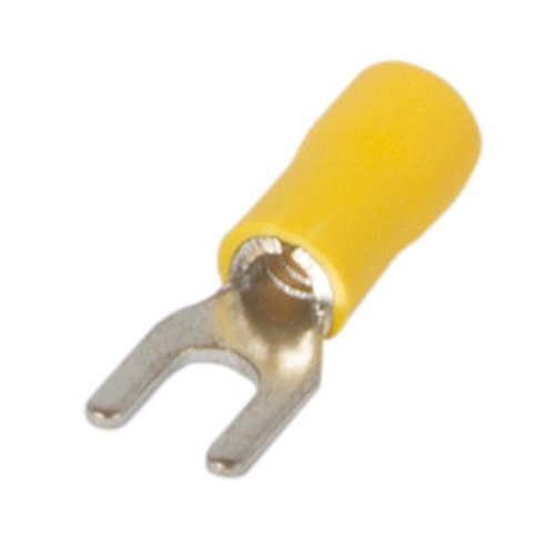 Фото Наконечник кабельный вилочный изолированный 1.5-2.5 мм.кв., желтый e.terminal.stand.sv.2.5.yellow Электробаза