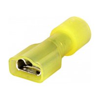 Фото Наконечник кабельный соединительный изолированный серии FN 4-6 мм.кв., желтый (мама) (fn.f.4.6) e.terminal.stand.fdfn5.5.250.yellow