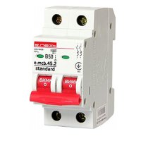 Фото Двополюсний автоматичний вимикач 2р, 50А, 3,0 кА, e.mcb.stand.45.2.B50