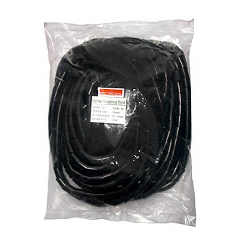 Фото Спиральная обвязка для кабеля, 8-60 мм, 10м, черная, e.spiral.stand.10.black Электробаза