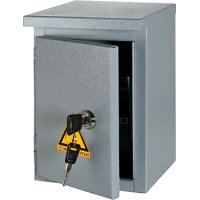 Фото Электрощит металл под 12мод. автоматов герметичный IP54 навесной с замком e.mbox.stand.n.12.z