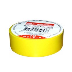 Изолента из самозатухающего ПВХ, желтая, 10м, e.tape.pro.10.yellow