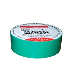 Изолента из самозатухающего ПВХ, зеленая, 20м, e.tape.pro.20.green
