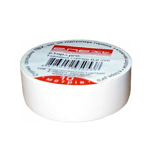 Фото Изолента 20м, белая, e.tape.stand.20.white Электробаза