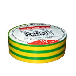 Изолента 20м, желто-зеленая, e.tape.stand.20.yellow-green