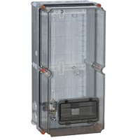 Фото Монтажная коробка пластиковая ZP50 IP55 (505*250*204) с окном под 8-модулей