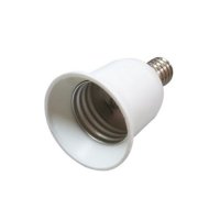 Фото Переходник из цоколя Е14 на Е27 пластиковый белый e.lamp adapter.Е14/Е27.white