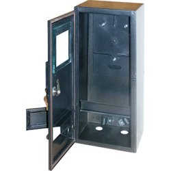 Шкаф металл под 3-ф. электрический счетчик навесная 22 мод. с замком уличная e.mbox.stand.n.f3.22.z.str