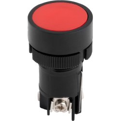Кнопка пластиковая с фиксацией красная 1NO+1NC e.mb.eh145