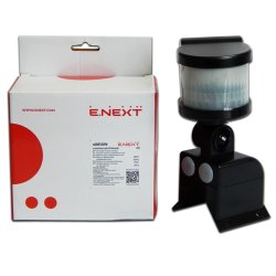 Датчик движения для освещения e.sensor.pir.13.black (черный) 270° IP44