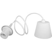 Фото Светильник подвесной e.save.pendant.p11.е27.white, под энергосберегающую лампу Е27, 1м, белый