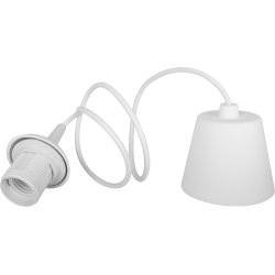 Светильник подвесной e.save.pendant.p11.е27.white, под энергосберегающую лампу Е27, 1м, белый