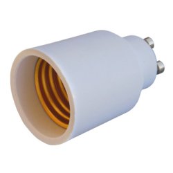 Переходник e.lamp adapter.GU10/Е27.white, из патрона GU10 на Е27, пластиковый