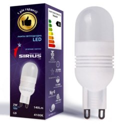 Лампа светодиодная LED MT-G9-TC-006 2W 4100K G9 SIRIUS